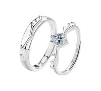 Bagliore Negli Anelli Scuri per Gli Uomini Coppia Anello Placcato E Anello Straniero Anello Amanti Aperti Puntelli Decorativi Stile Maschile Rame Anello Femminile per Anelli Nasali (I, One Size)