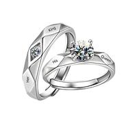 Bagliore Negli Anelli Scuri per Gli Uomini Coppia Anello Placcato E Anello Straniero Anello Amanti Aperti Puntelli Decorativi Stile Maschile Rame Anello Femminile per Anelli Nasali (A, One Size)