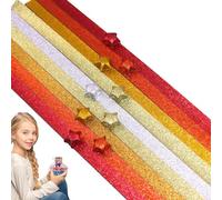 Bagliore nella carta stella scura | 520 fogli di carta glitterata luminosa sfumata di colore, strisce di carta stellare, carta pieghevole creativa per arti, scuola e forniture didattiche