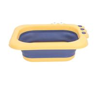Bagnetto per Bambini con Risciacquo Pulito, Baule da Bagno Multifunzionale Antiscivolo in PP, Comodo per i Ragazzi (YELLOW)
