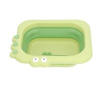 Bagnetto per Bambini con Risciacquo Pulito, Baule da Bagno Multifunzionale Antiscivolo in PP, Comodo per i Ragazzi (GREEN)