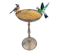 Bagnetto per Uccelli da Giardino | Fontana a Colonna Per Giardino Con Vaschetta - Ciotola in Ferro Artistico con Vassoio Integrato, Decorazione per Terrazzo Giardino Balcone e Cortile