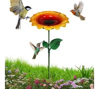 Bagni D'Da Esterno | Girasole Bevitore D'Acqua Da Terra - Bagno Per Da Giardino Alto Da Esterno | per Farfalle, e Selvatici, Cortile, Patio, Portico, Prato, Sentiero