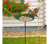 Bagni di uccelli, ciotola per mangiatori di uccelli con palo, regalo di supporto