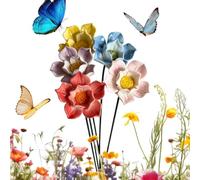 Bagni per da giardino 5 Pezzi di Fiori Decorativi in Ceramica
