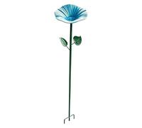 Bagni per da giardino con picchetto in metallo | Mangiatoia per api e vasca da bagno per uccelli, per sentiero esterno, cortile, fattoria, prato, vialetto, portico, terrazza