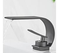Bagno Basin rubinetto cascata dei capelli gru di copertura piattaforma piattaforma monoforo singola maniglia acqua calda acqua fredda gru di lavaggio (colore: cromo)