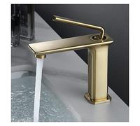 Bagno Basin rubinetto cascata dei capelli gru di copertura piattaforma piattaforma monoforo singola maniglia acqua calda acqua fredda gru di lavaggio (colore: cromo)