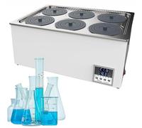 Bagno d'acqua termostatico da laboratorio con display digitale, riscaldamento scientifico con timer anti-secco e controllo della temperatura, rivestimento in acciaio inox e coperchio protettivo per