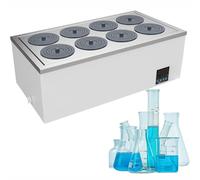 Bagno d'acqua termostatico da laboratorio con display digitale, riscaldamento scientifico con timer anti-secco e controllo della temperatura, rivestimento in acciaio inox e coperchio protettivo per