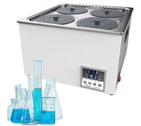 Bagno d'acqua termostatico da laboratorio con display digitale, riscaldamento scientifico con timer anti-secco e controllo della temperatura, rivestimento in acciaio inox e coperchio protettivo per