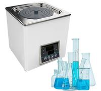 Bagno d'acqua termostatico da laboratorio con display digitale, riscaldamento scientifico con timer anti-secco e controllo della temperatura, rivestimento in acciaio inox e coperchio protettivo per