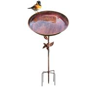 Bagno degli uccelli - difensore esterno da inserire o appendere | decorazione vintage per bagni di uccelli, piscina di animali rustica, ideale per la terrazza, il cortile o il