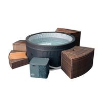 Bagno di ghiaccio N NETSPA da 3°C a 42°C - 156x70 cm - SP-ICE140/S3 - Struttura + Blocco motore +5 unità - Dal freddo alla Spa in un click