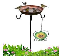 Bagno Esterno per | Alto Resistente alle Intemperie con Ganci e Picchetto - Coppa Da Bagno Arredo Da Esterno - Giardino, Cortile, Patio, Sentiero, Prato, Fringuello, Parrocchetto, Conuro, Ape