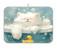 Bagno Gatto Anatra Vintage Anime piatto mat cucina contatore gadget scolapiatti pad resistente al calore contatore stuoia di essiccazione piatto xl 18 x 24