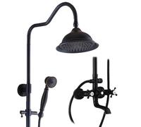 bagno heigu doccia doccia irrigatore pressurizzato tutta la valvola miscelatrice dell'acqua in rame, sette diritti - tubo con punto interrogativo