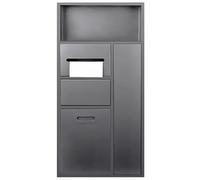 Bagno in acciaio inossidabile 304 con cestino nascosto porta rotolo di carta igienica integrato e portascopino per la casa, ufficio, cucina nization