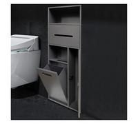 Bagno in acciaio inox 304 con bidone della spazzatura nascosto porta rotolo di carta igienica integrato e portascopino per cucina, ufficio e camera da letto nization