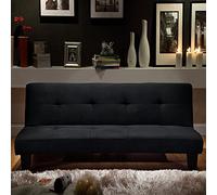 Bagno Italia Divano letto moderno 164x95 nero microfibra soggiorno sofa arredi interni modello Luisa I