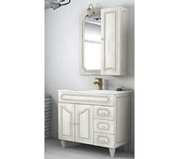 Bagno Italia Mobile Arredo Bagno arte povera decapè misure da 90 cm con lavabo e specchio Arredi Mobili I