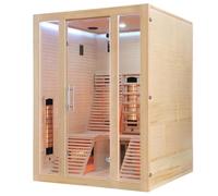 Bagno Italia Sauna 150x150 cm con piastre infrarossi full spectrum due posti bluetooth luci led