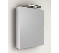 Bagno Italia Specchiera specchio da bagno Contenitore due ante da 60x60hx18 bianco con applique l