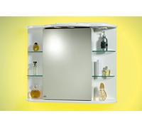Bagno Italia Specchio specchiera per Bagno contenitore da 88x66hx27 laccato bianco con mensole in vetro 1 l
