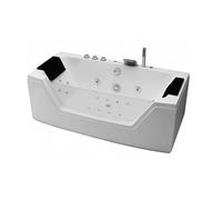 Bagno Italia vasca da bagno idromassaggio full optional 160x80 cm con luci riscaldatore e ozonoterapia