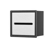 Bagno multicolore in acciaio inox con scatola per fazzoletti e mensola, porta carta igienica impermeabile, design moderno grigio e bianco, 50,8 x 47 x 31,8 cm, soluzione salvaspazio