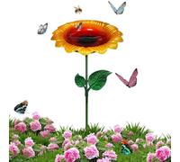 Bagno Per Girasole - Set Di In Metallo Per Vasca Da Bagno Da Giardino All'aperto | Stazione 'ape Farfalla Fringuello Della Fauna Selvatica, Accento Bacino