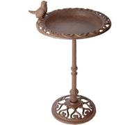 Bagno per uccelli abbeveratoio per uccelli in ghisa con figura di uccellino...