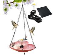 Bagno per uccelli da esterno - Forma cuore amore con pompa solare - fontana per uccelli con distributore di acqua, per colibrri, pettirossi, passeri, recinzioni, balconi, ringhiere, cortili e tè