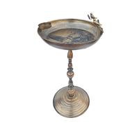 Bagno Per Uccelli Da Esterno,Vasca per Uccelli con Mangiatoia in Piedi | Arte in Ferro Con Statua Anticata Per Colibrì Pappagalli e Cocorite Da Cortile