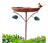 Bagno per uccelli da giardino | Mangiatoia per uccelli all'aperto in metallo,Mangiatoia e abbeveratoio vintage in ciotola autoportante, arte da giardino per decorazione esterna, terrazza, e