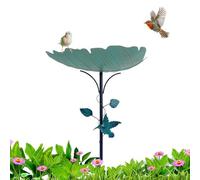 Bagno per Uccelli Esterna,Bagno per Uccelli a Forma di Foglio Resistente Alle Intemperie | Supporto per Metallo | per voliera, fringuello, parrocchia , giardino, cortile