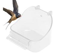 Bagno per uccelli per parrocchetti - semplice vasca da bagno per uccelli con ganci, abbeveratoio per interni per uccelli ornamentali, per gabbie per parrocchetti, parrocchetti e piccoli