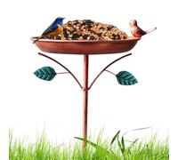 Bagno per uccelli,Stazione di alimentazione in metallo | Mangiatoia e abbeveratoio Vintage in Ciotola Autoportante, Arte Da Giardino per Decorazione Esterna, Terrazza, Prato e Patio