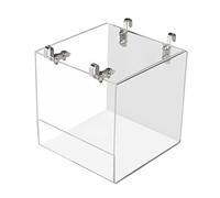 Bagno per Uccelli Vasca da Bagno per Gabbia Accessori per Pappagalli Cube Acrilico Senza Perdite con Ganci Adatto a Cocorite Inseparabili Canarini con, Piccolo