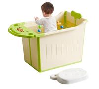 Bagno pieghevole per bambini - Bagno portatile non seduto per bambini | Vasca da viaggio spessa con aiuto per il bagno per la casa, bagno, camera da letto, appartamento vacanze, campeggio, viaggi,