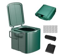 Bagno Portatile Da Campeggio | Toilette Portatile Pieghevole Per Viaggio Con Sacchetti Della Spazzatura,Bagno Compatto Resistente Con Supporti Laterali Per Bambini Adulti Navigazione Escursionismo