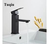 Bagno Rubinetto Del Bacino Nero di Cottura In Acciaio Inox 304 Lavello Miscelatore rubinetto Calda e Fredda Rubinetto Del Lavandino Da Bagno Lavotory Rubinetto
