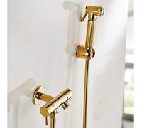 Bagno Rubinetto gabinetto diga Set di Spray Portatile con Supporto per Doccia Dorato Addominali e 1,5 m Tubo Manuale Bidet Toilette Musulmano shattaf