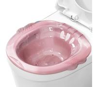 BAGNO SITZ per bagno, anti-overflow portatile sopra il Sitz Bath per emorroidi, attaccamento bidet, bagni di postpartum per cure private (rosa)