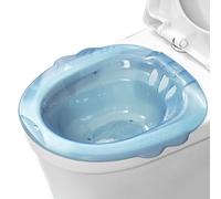 Bagno sitz per toilette, oltre il bagno di sitz, bagno sitz anti-overflow per emorroidi, kit di ammollo da bagno in sitz per emorroidi postpartum cure private (blu)