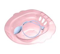 Bagno sitz per toilette, oltre il bagno di sitz con lavato, bagno sitz anti-overflow per emorroidi, kit di ammollo da bagno in sitz per emorroidi postpartum cure private (rosa)
