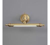 Bagno sopra Le Luci dello Specchio in Ottone, Luce per Quadri A LED, Luce Frontale per Specchio Vintage con Testa della Lampada Girevole, 3 Temperature di Colore, Luci retrò Ip44 P, 41cm/7w