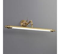 Bagno sopra Le Luci dello Specchio in Ottone, Luce per Quadri A LED, Luce Frontale per Specchio Vintage con Testa della Lampada Girevole, 3 Temperature di Colore, Luci retrò Ip44 P, 71cm/12w