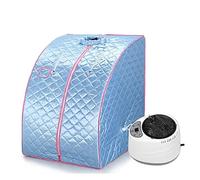 Bagno Turco Portatile for Sauna Domestica, Macchina benefica for la Pelle da 2,0 Litri, Struttura in Acciaio articolare Semplice for Bagno termale Dimagrante per Il Relax(Blauw)