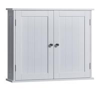 Bagno Vida Doppia Porta Armadietto da Parete, Legno, Bianco